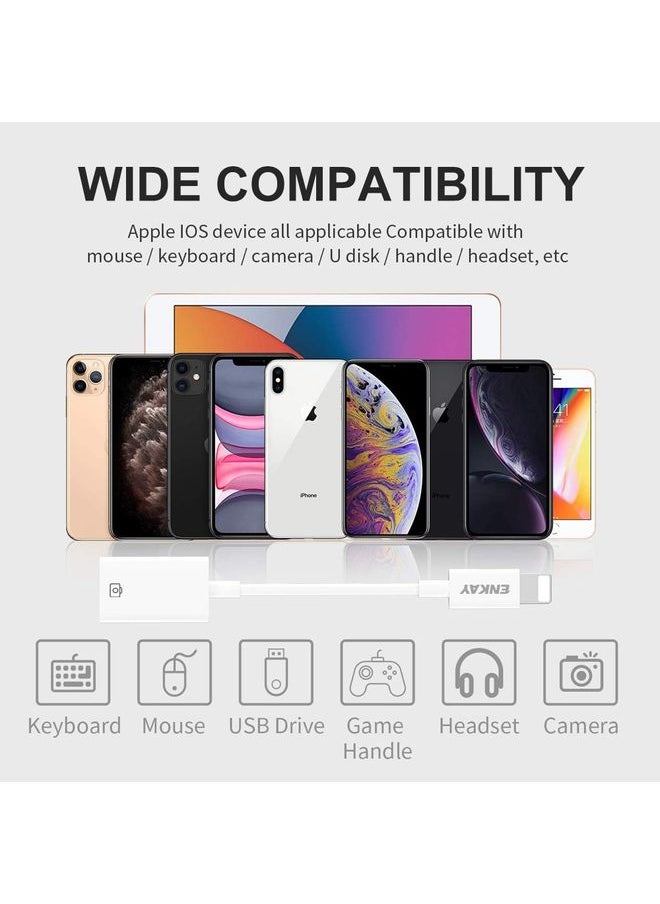 ENKAY - ENKAY ENK-AT108 8 Pin to USB 3.0 OTG Adapter Data Cable for iPhone / iPad - Image 1