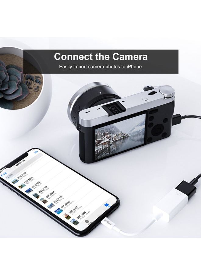 ENKAY - ENKAY ENK-AT108 8 Pin to USB 3.0 OTG Adapter Data Cable for iPhone / iPad - Image 1