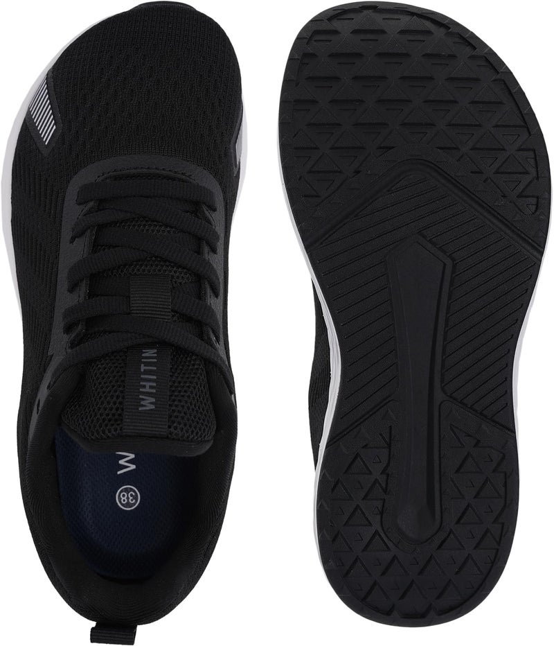 WHITIN Women's Wide Toe Box Zero Drop Shoes Size 9 Walking Road Running Jogging Athletics Tennis Non Slip Female Gym Extra Width Sneaker Black 40 - Image 4