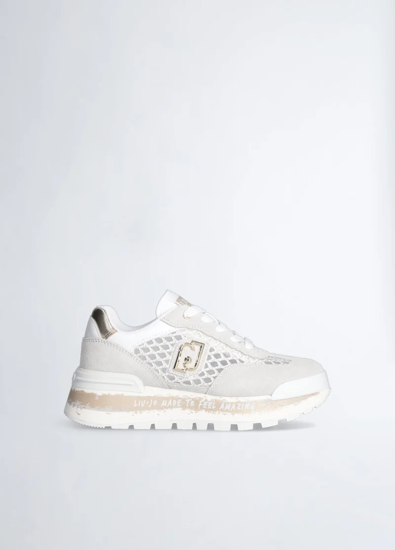 Liu Jo Platform sneakers in lurex® mesh