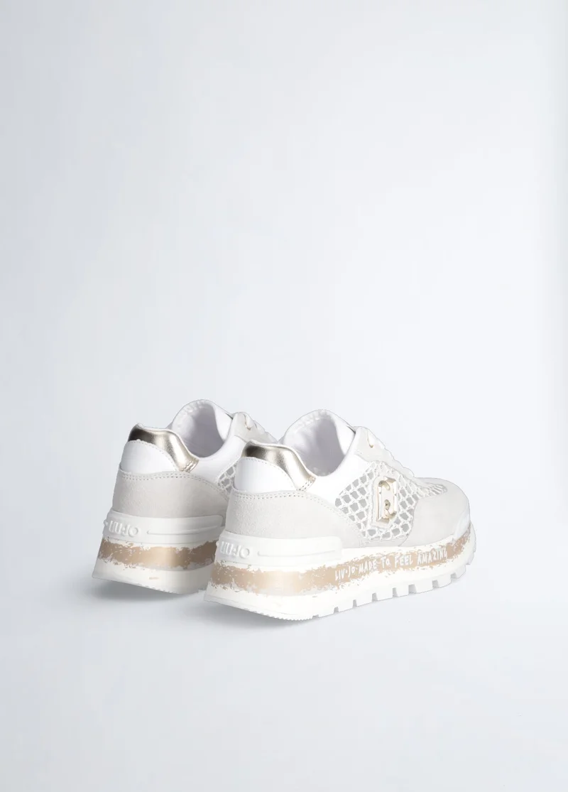 Liu Jo Platform sneakers in lurex® mesh