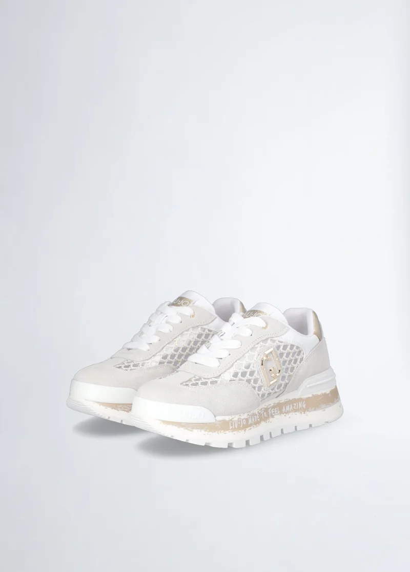 Liu Jo Platform sneakers in lurex® mesh