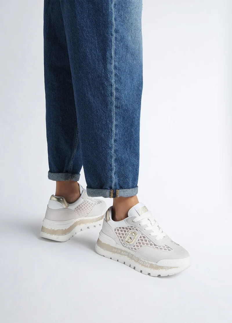 Liu Jo Platform sneakers in lurex® mesh