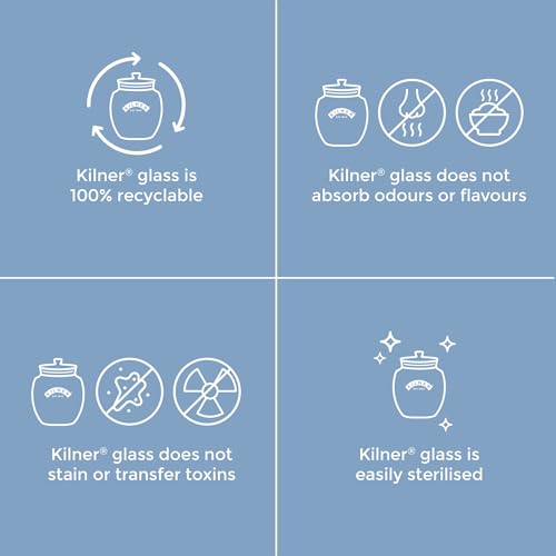 Kilner Premium 4L Universal Airtight Clear Glass Jar with Push Top Lid for Dry Food Like Grains, Spices, Pulses And Cereals | Transparent, BPA Free, Reusable Kitchen Storage Container, Fridge Safe - Image 5