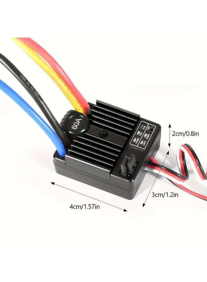 60A XT60 قابس متحكم إلكتروني ذو فرشاة 36V عالي الأداء ESC لسيارات التحكم عن بعد - Image 4