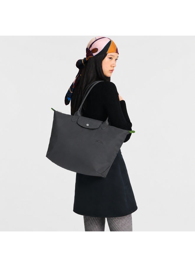 Le Pliage 70th Anniversary Eco Edition Large Foldable Tote Bag, Matte Graphite Grey - Image 2