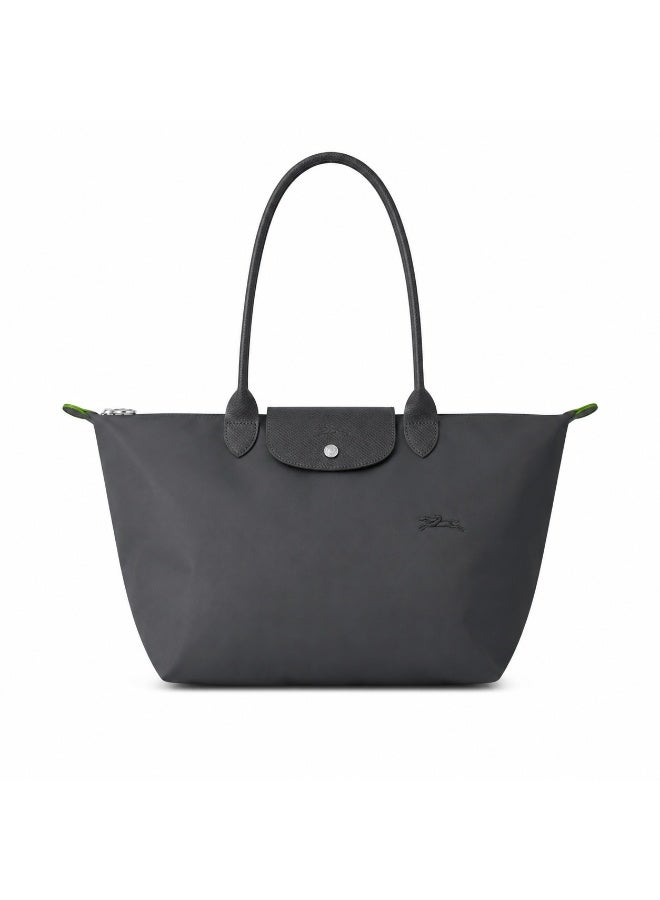 Le Pliage 70th Anniversary Eco Edition Large Foldable Tote Bag, Matte Graphite Grey - Image 1