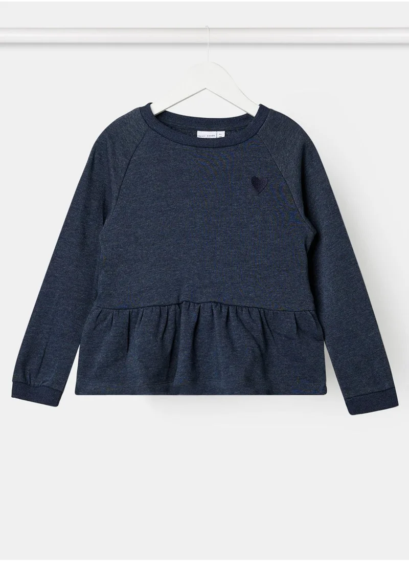 NAME IT Kids Gathered Hem Sweatshirt