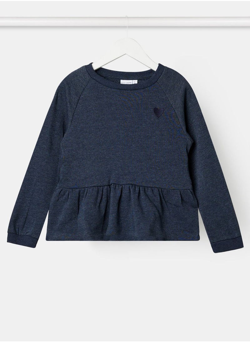 NAME IT - Kids Gathered Hem Sweatshirt - Image 1