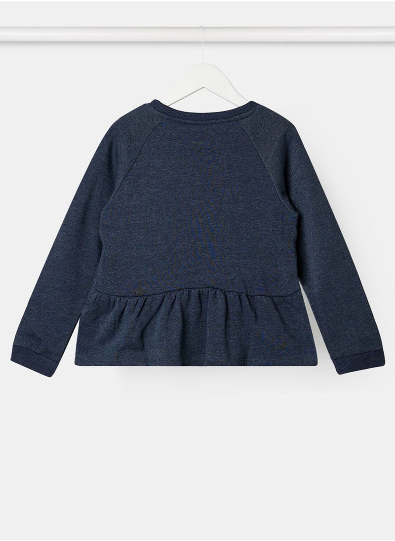 NAME IT - Kids Gathered Hem Sweatshirt - Image 1