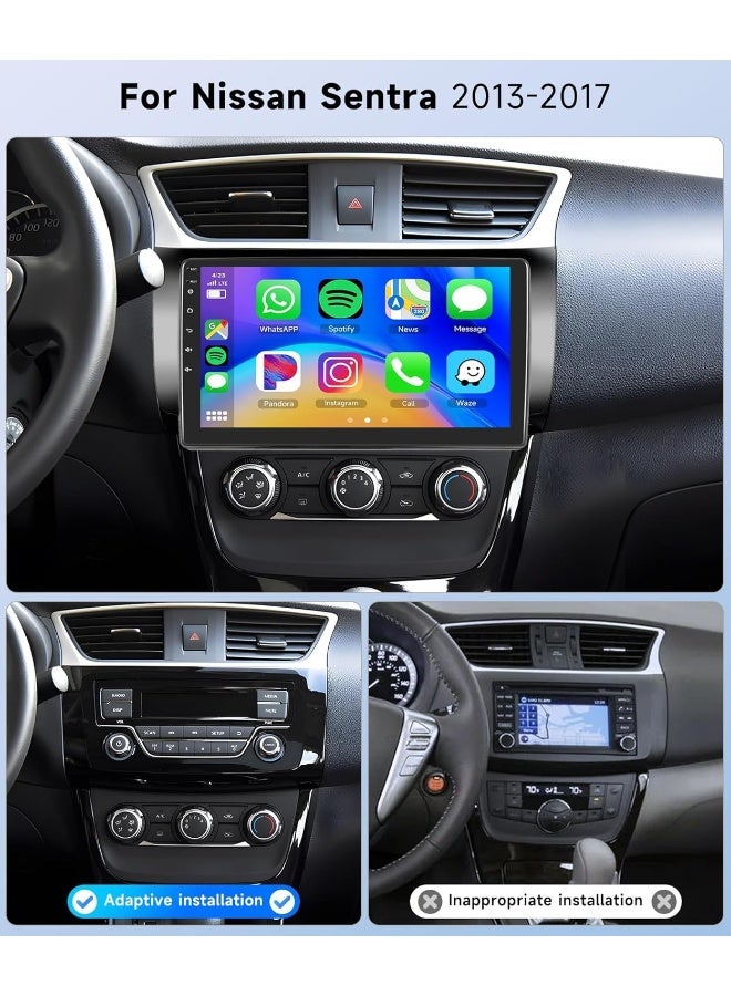 فيريكس ستيريو سيارة نيسان سنترا تيدا أندرويد مع أبل كار بلاي أندرويد أوتو متوافق لاسلكيًا 2012-2019 كاميرا AHD متضمنة واجهة سريعة 8 جيجابايت رام 128 جيجابايت روم كار بلاي 4G شريحة اتصال واي فاي - Image 2