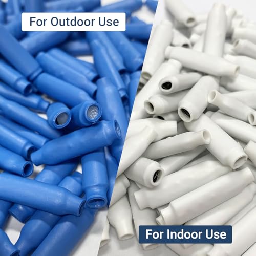 LODMOD Low Votage Wire B Connectors with Filled Gel for Telephone Alarm Wire Crimp Bean Splice, Wet Blue 100pcs + Dry White 100pcs - Image 2