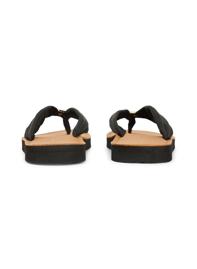 TOMMY HILFIGER TH Monogram Plaque Hemp Flip-Flops - Image 3