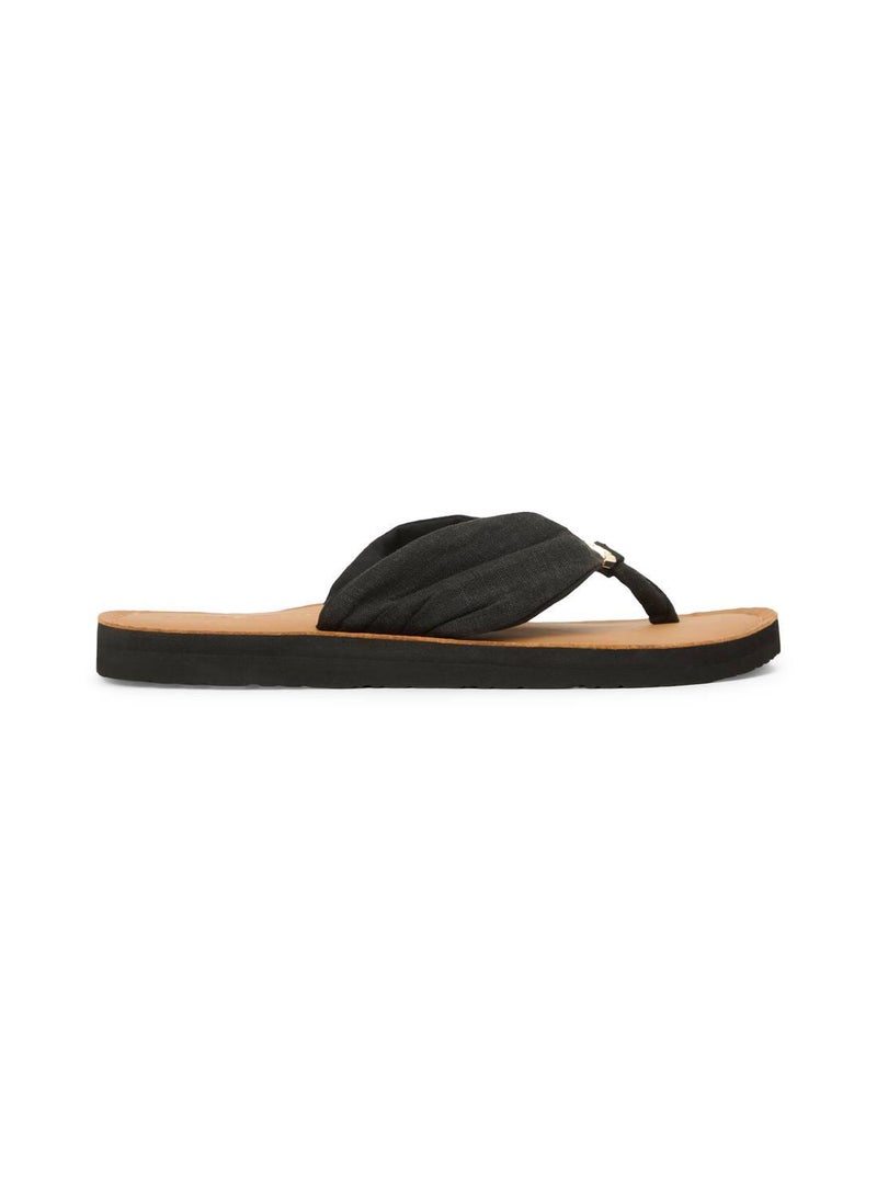 TOMMY HILFIGER TH Monogram Plaque Hemp Flip-Flops - Image 1