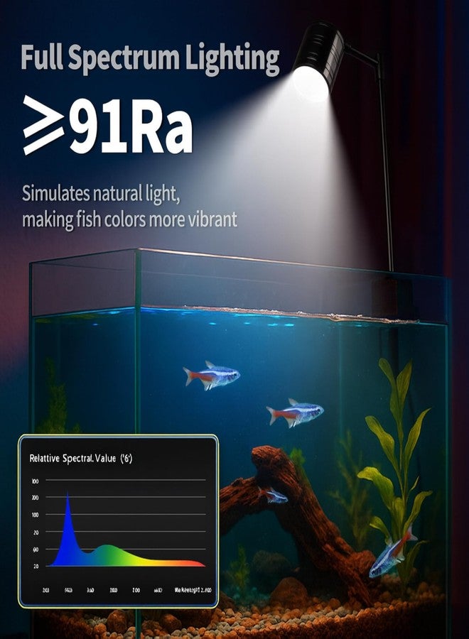 VAYINATO Aquarium LED Light 10W (QL-V10) - Adjustable 3-Color Fish Tank Spotlight 2700K-6000K, Full Spectrum Lighting for Planted & Freshwater Tanks - Image 5