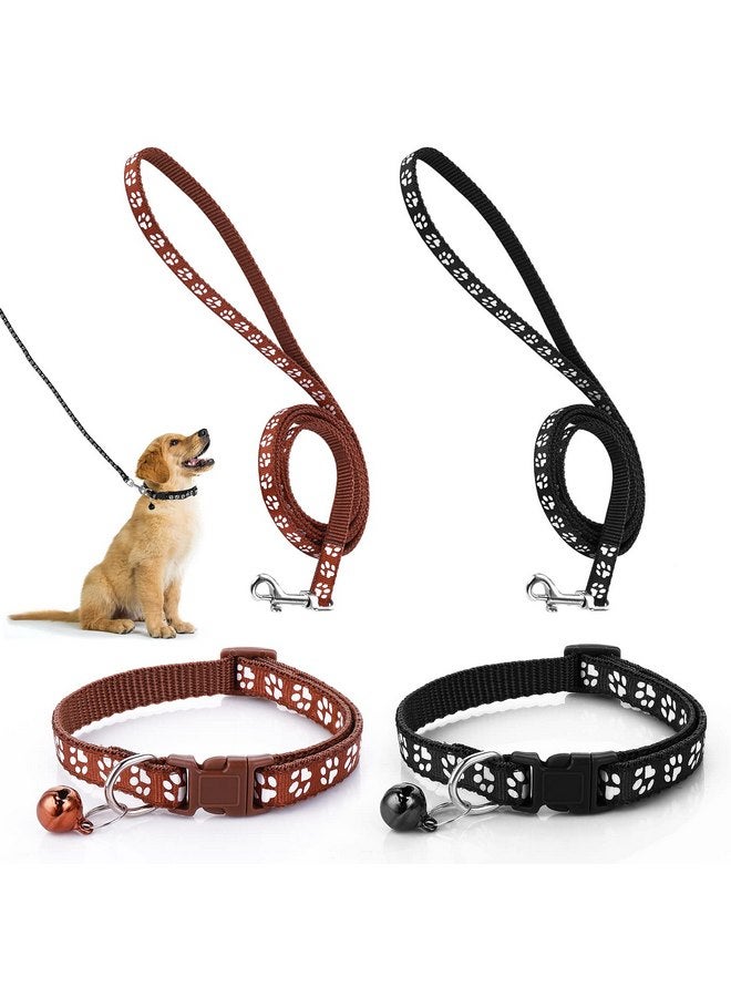 مولين طوق ومقود للكلاب والجراء والقطط الصغيرة من مولين، طوق سيارة قابل للتعديل للكلاب الأليفة مع مقود، حبل تدريب متين بمشبك سريع الفك للكلاب الصغيرة والقطط والجراء والقطط الصغيرة - Image 1