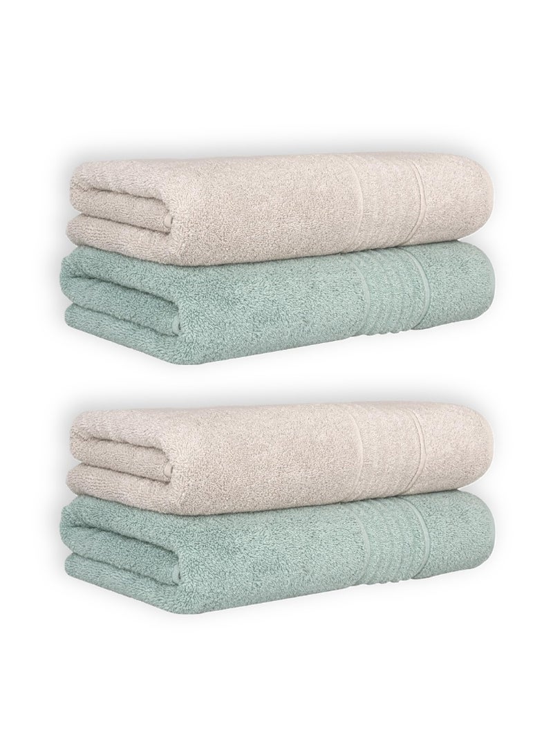 لوكسيول طقم مناشف لوكسيول الفاخرة 100٪ قطن تركي 600 جرام للمتر المربع مقاس 50×90 سم جودة فندقية مناشف حمام ناعمة وأنيقة عالية الامتصاص وسريعة الجفاف قطن ممتاز للاستخدام اليومي في الحمام المنزل النادي الصحي السفر معتمد OEKO-TEX خالي من المواد الضارة مصنوع بطريقة مستدامة Made in Green آمن على البشرة سماكة فاخرة بعد الغسيل ألوان راقية أزرق ملكي وحجر ناعم طقم 4 قطع صناعة تركية عالية الجودة - Image 5