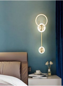 fashionhome Set of 2 Multipurpose Modern Antler Design Indoor LED Droplight Long Tube Pendant Wall Lightening Fixture Hanging Decoration Lights for Bedroom and Kitchen 20x67 cm  - Image 3