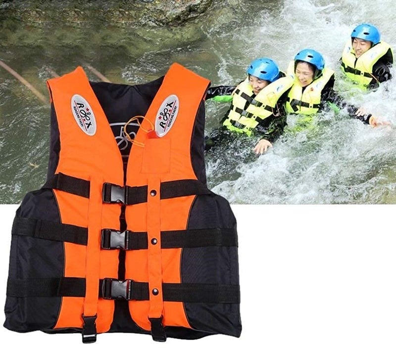 Tray Children and Adult Life Jacket Buoyancy Aid Universal Swimming Boating Kayaking Life Vest+Whistle S-XXL 2 Sizes Suit for 15-110 KG (Adult Size (15 up yr)) - Image 3