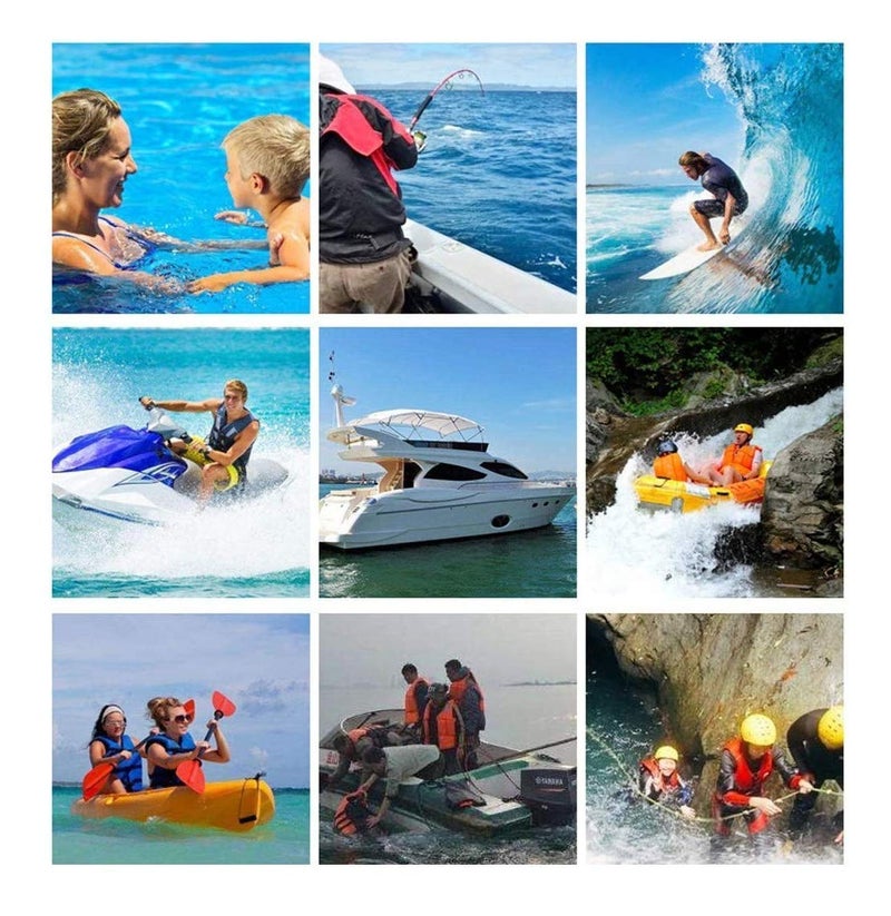 Tray Children and Adult Life Jacket Buoyancy Aid Universal Swimming Boating Kayaking Life Vest+Whistle S-XXL 2 Sizes Suit for 15-110 KG (Adult Size (15 up yr)) - Image 5