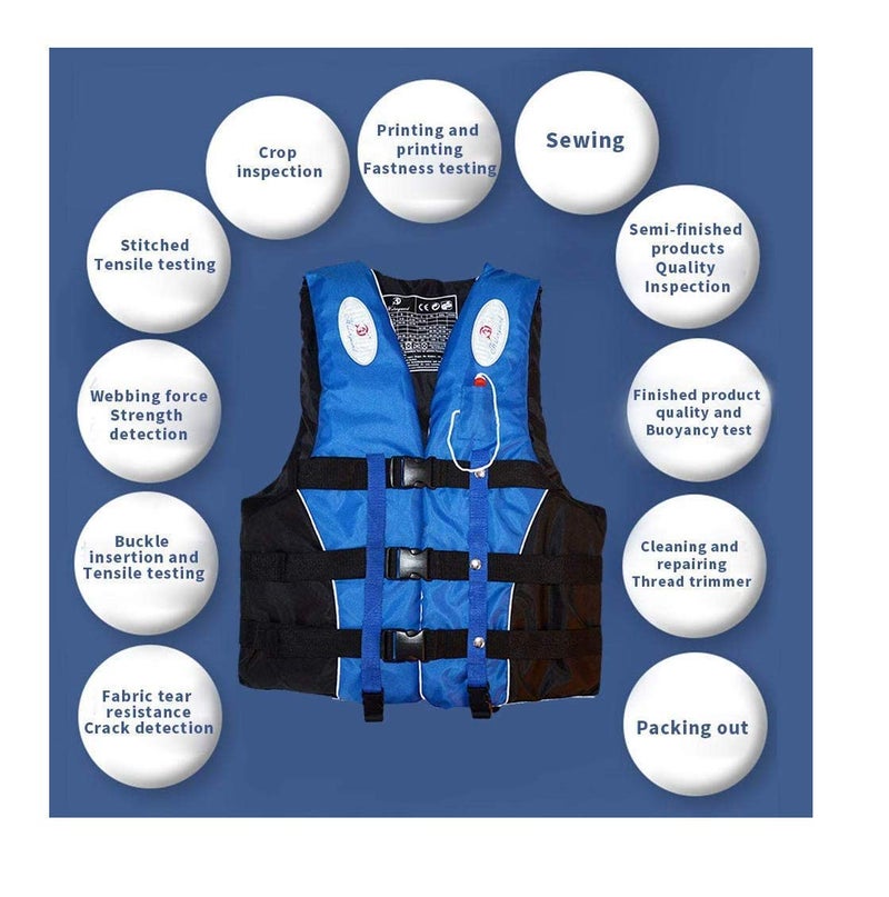 Tray Children and Adult Life Jacket Buoyancy Aid Universal Swimming Boating Kayaking Life Vest+Whistle S-XXL 2 Sizes Suit for 15-110 KG (Adult Size (15 up yr)) - Image 4
