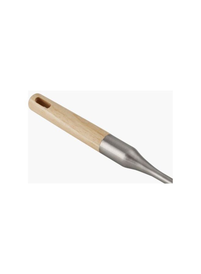 NIBEMINENT Berger Stainless Steel Ladle With Rubberwood Handle Silver/Beige 36centimeter - Image 4