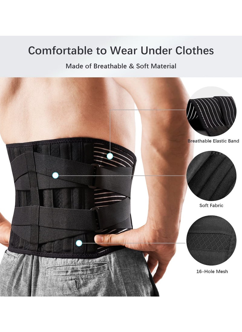 BTFMEI Back Brace, Back Support Belt, Lower Back Pain Relief with 7 Stays, Adjustable Back Support Belt, Anti-Skid Lumbar Support for Sciatica Scoliosis for Daily, Work, Homework (Black, L)  - Image 5