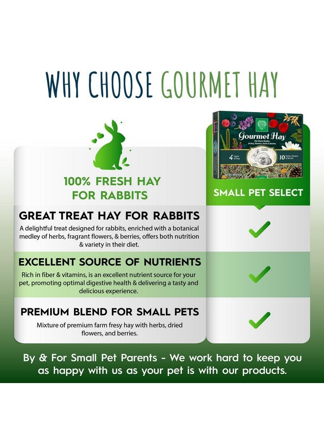 Small Pet Select - Gourmet Hay Pet Food, Exclusive Treat Hay, Flowers, and Herb Blend, for Rabbits, Guinea Pigs, Small Animals, 2lb