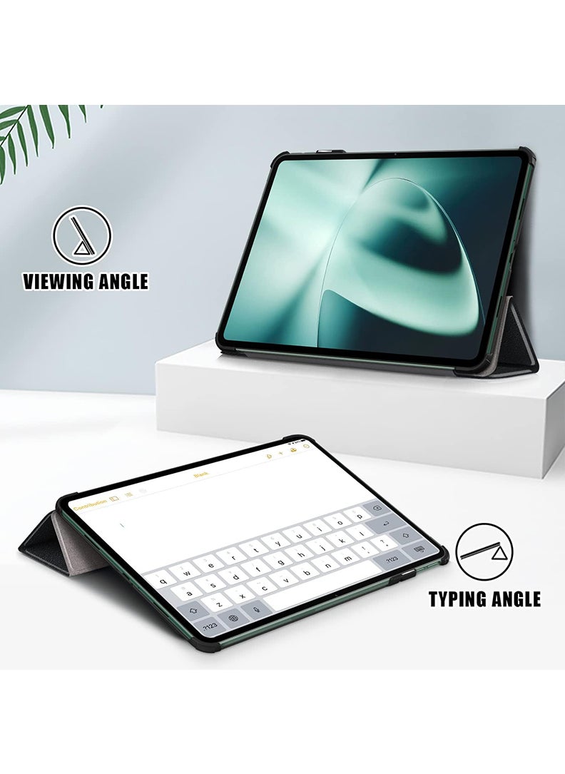 Theodor - Protective Flip Case For OnePlus Pad Go With Trifold Stand Auto Wake Sleep Shockproof Cover collage 3 - Image 1