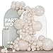 PartyWoo Pearl Beige Balloons 140pcs Different Sizes Pack of 18 12 10 5 Inch Off White Sand Cream Ivory Balloon Arch Kit Garland for Wedding Bridal Baby Shower Birthday Party Decorations WhiteZ41 - Image 2