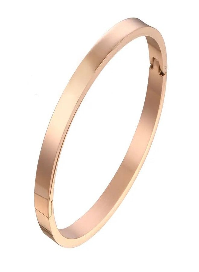 MEENAZ Kada Bracelets for Men Boys brother boyfriend gents/Fashion Rose gold Kada for men/Bracelet for Men/Stainless Steel Kada Kadas Bracelet Birthday Gift Anniversary valentine open kada 345 - Image 1