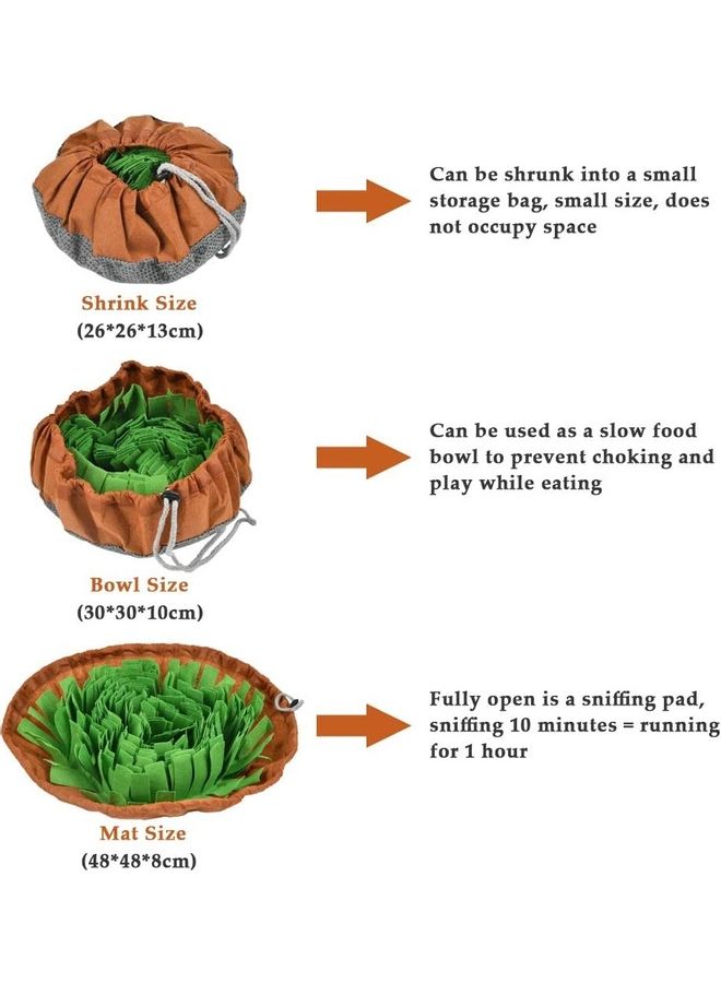 NIBEMINENT Pet Snuffle Feeding Training Mat Brown/Green - Image 2