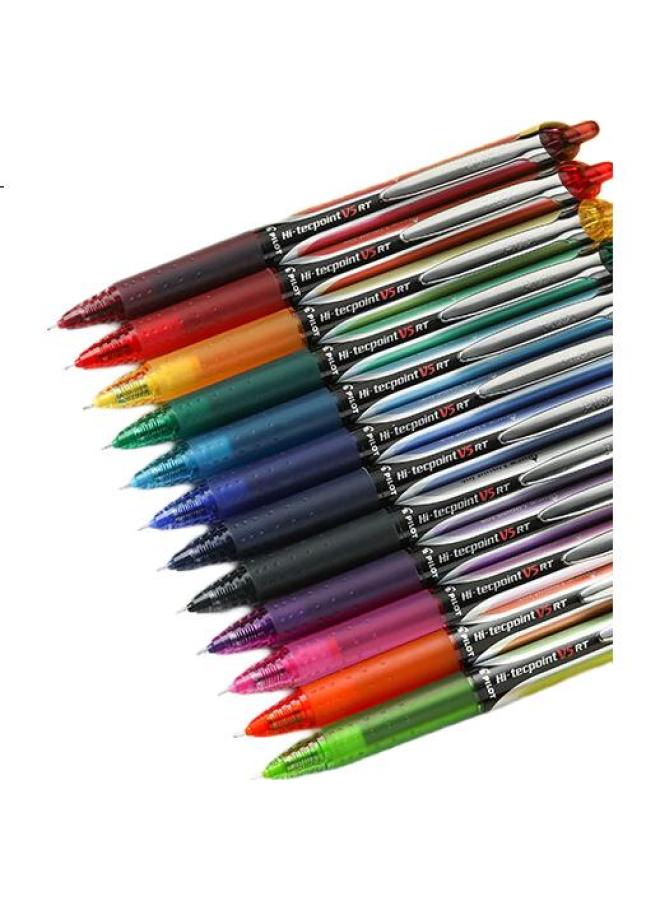 Pilot Bxrt-V5 Explorer King Retractable Blue Black Gel Pen 0.5Mm Signature Pen Business Fountain Pen Student Exam Practice Pen Stationery Set 1 Pen + 6 Refills - Image 3