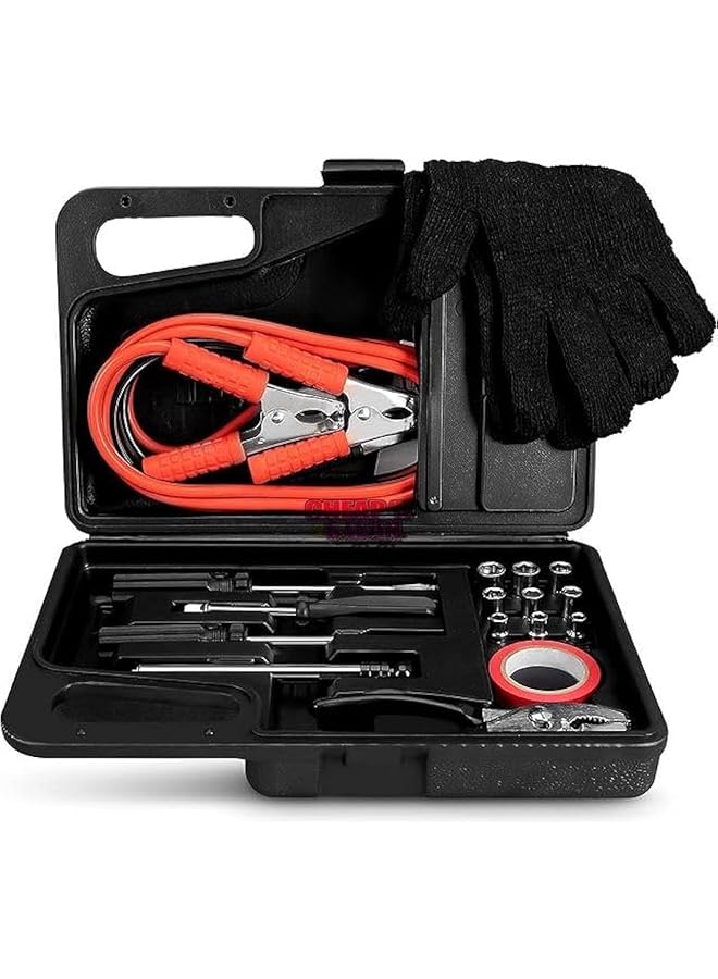 Biki 18 Piece Auto Emergency Kit, Car Safety Essentials | Am Tools