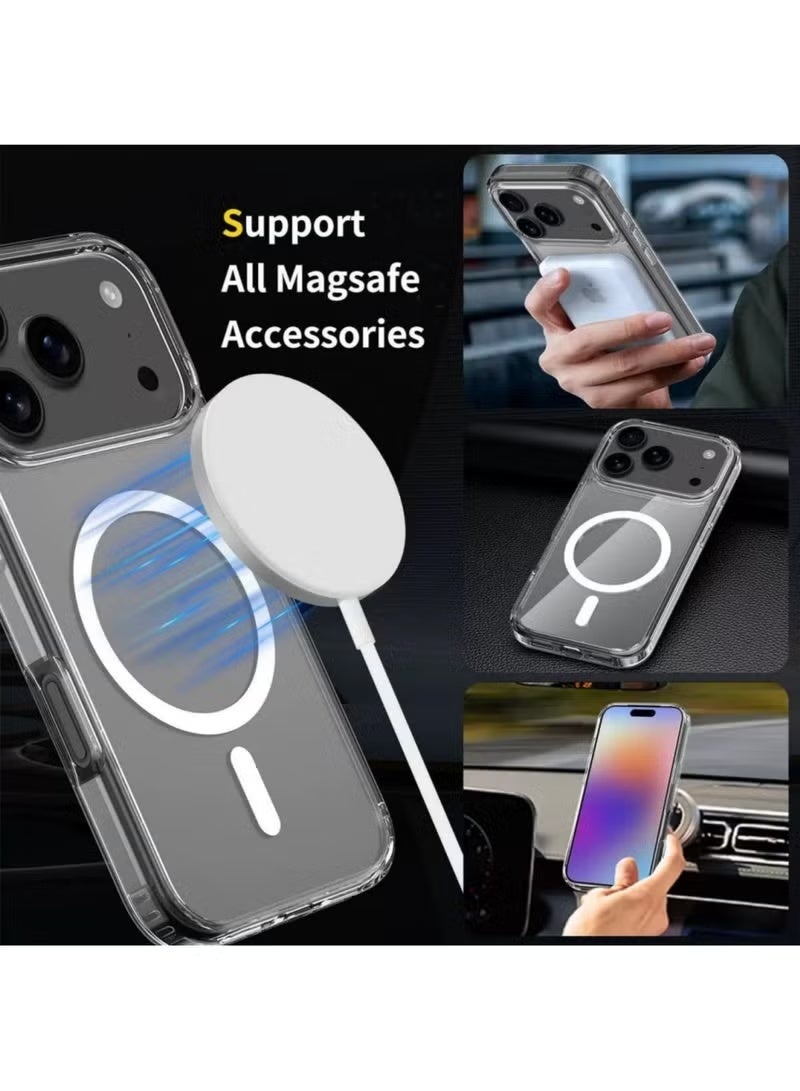 TIGER [5-in-1] iPhone 17 Pro Max Magnetic Case | Compatible with MagSafe & Magnetic Chargers | Anti-Yellowing Clear Slim Case | Includes 2 Screen Protectors & 2 Camera Lens Protectors | Mil-Grade Shockproof Protection - Image 2