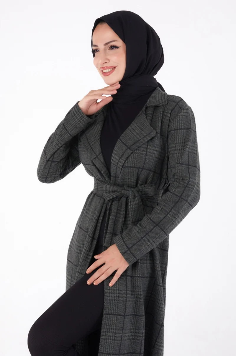 Tofisa Plain Double Breasted Women's Khaki Cape - 13319