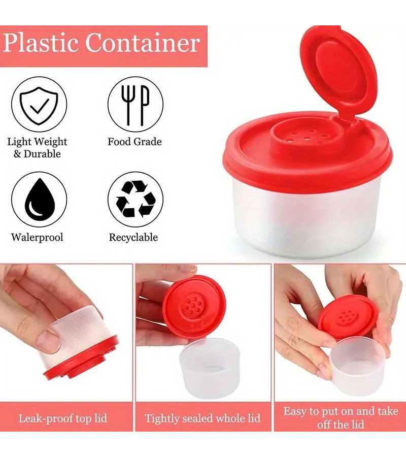 4 Pcs Light Purple Salt and Pepper Shakers Moisture Proof Airtight Spice Container for Camping Picnic Outdoor Kitchen Travel BBQ Seasoning Dispenser - Image 2