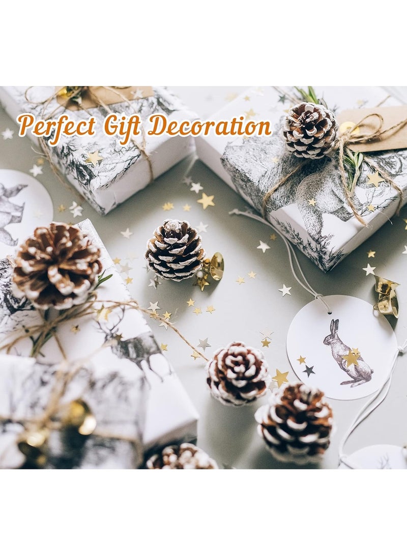 Pine 50 PCS Pine Cones with Snow Tyred Effect, Small Pine Cones for Christmas Tree, Decoration - Image 4