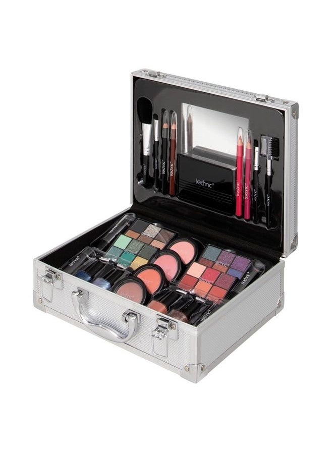 Technic 28 Pcs Professional Carry & Storage Train Case Including Beauty Makeup Cosmetics & Tools  - Image 1