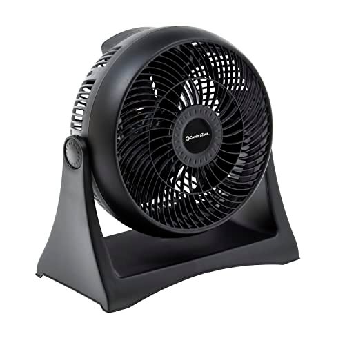 Comfort Zone Table Fan 8 inch 3 Speed Personal Fan Electric Wall Mountable 180 Degree Adjustable Tilt Tabletop Fan Desk Fan Airflow 791 ftsec Ideal for Home Bedroom  Office CZHV8T