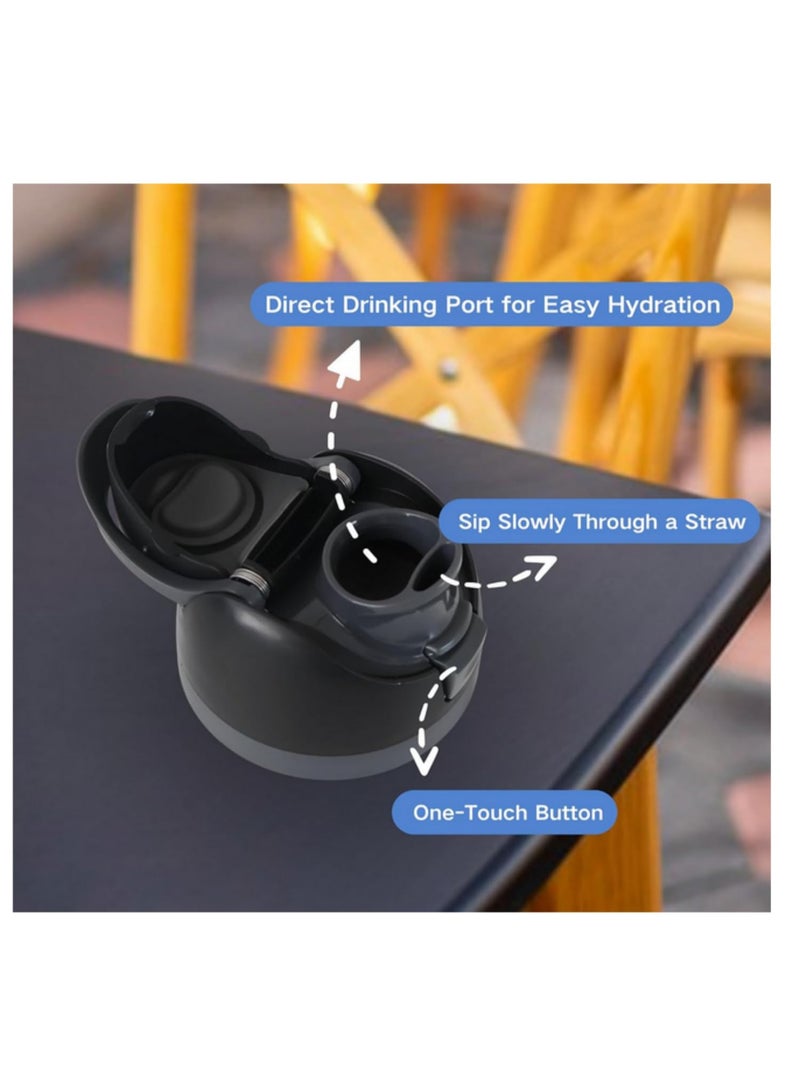 1pcs Replacement Lid for Owala Freesip One Button Water Bottle Top Replacement Cap for Owala Cup 16oz 24oz 32oz 40oz Replacement Accessory for Owala Free Sip black - Image 4