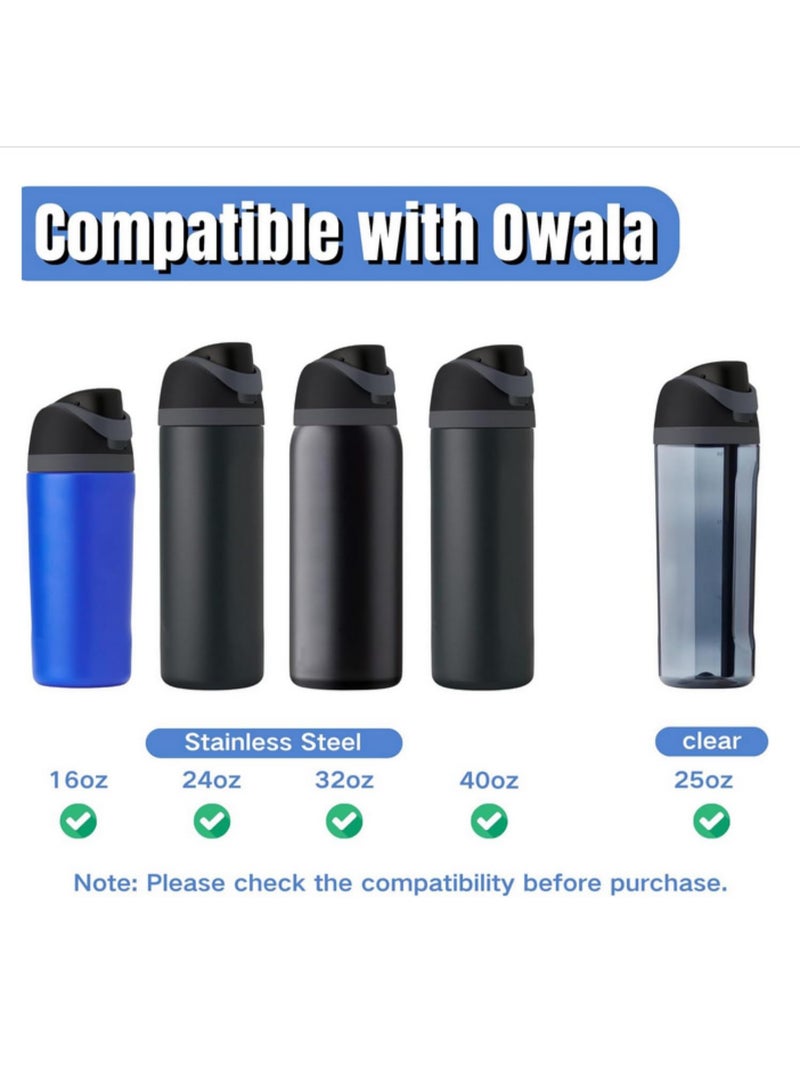 1pcs Replacement Lid for Owala Freesip One Button Water Bottle Top Replacement Cap for Owala Cup 16oz 24oz 32oz 40oz Replacement Accessory for Owala Free Sip black - Image 5