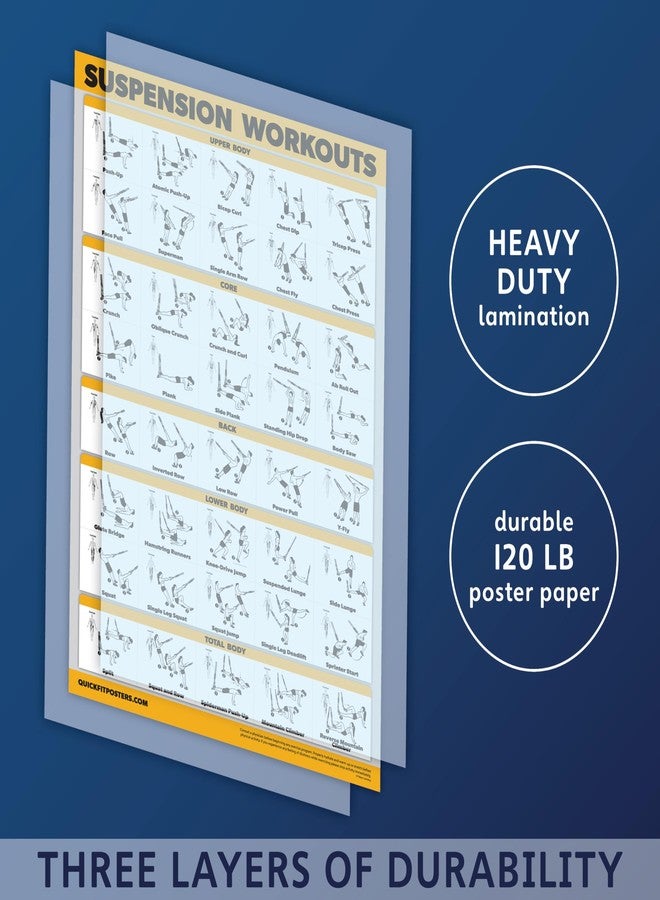 Palace Learning 3 Pack - Suspension Workout Posters - Volume 1 & 2 + Dumbbell Exercises Poster Set - Set of 3 Workout Charts (LAMINATED, 18" x 24") - Image 3