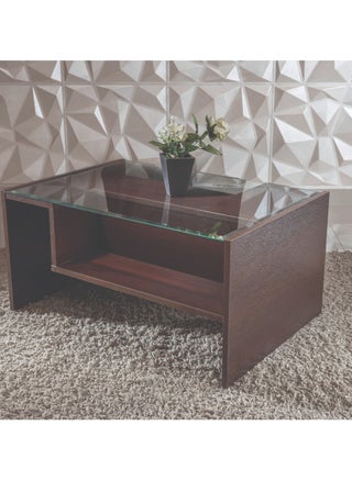 Coffee Table MDF Brown + Glass Center Table 81.5Lx40W56H. - pzsku/ZCA073186C21E61B562D2Z/45/1748504104/b0208113-4014-4cbf-93b2-de334e1aeab3