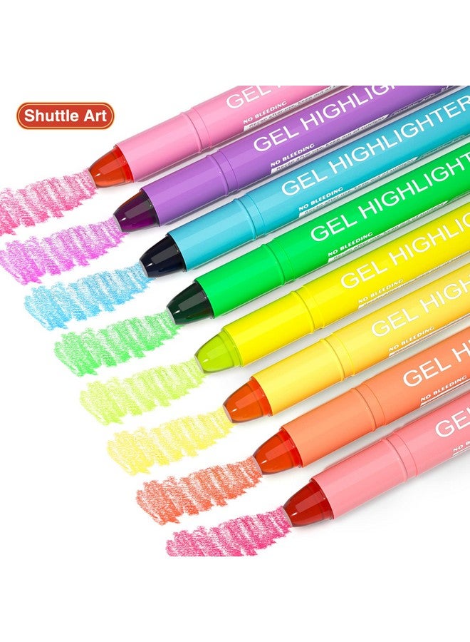 Shuttle Art 16 Pack Gel Highlighters 8 Assorted Colors Highlighter Study Kit Great For Journaling Highlighting And Studying - Image 2