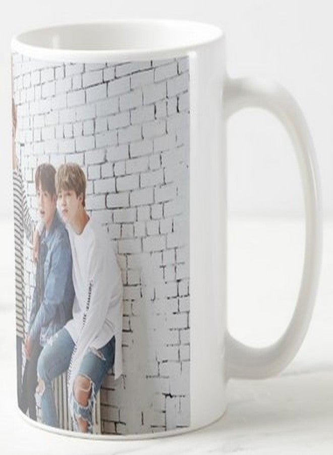 Mott2 BTS Bangtan Sonyeondan Bangtan Boys Kpop Music Band Printed Ceramic Coffee Mug (Multicolor) - Image 2
