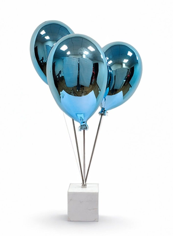 Resin Balloon Decoration Model Room Creative Balloons Sculpture Decor item Blue  - Image 1
