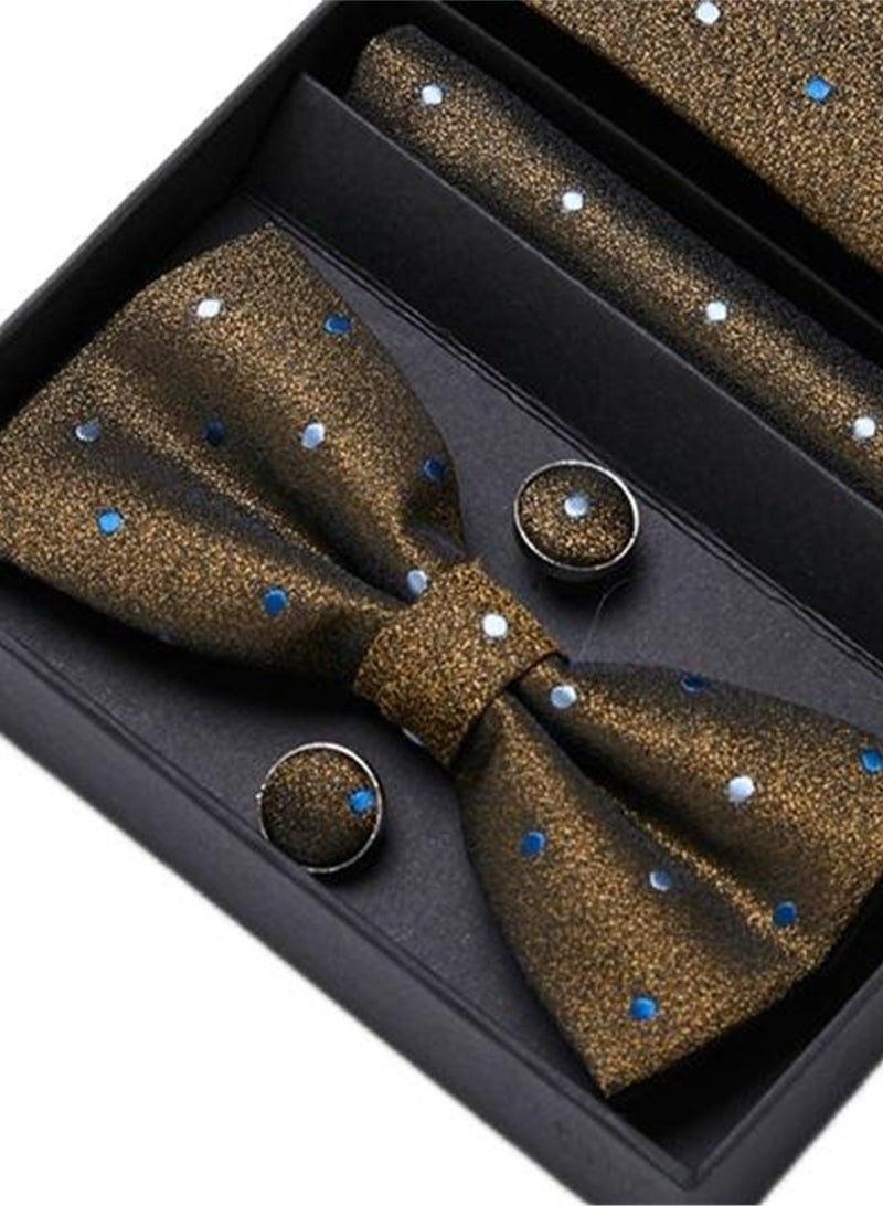 5 pcs high-end tie for men business professional formal tie bow tie cufflinks square scarf fashion accessories gift box  - Image 3