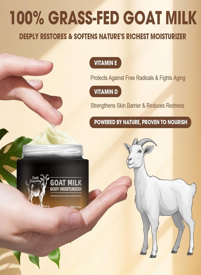Bmrewax Goat Milk Lotion - Whipped Body Butter Cream with Goat Milk - Deeply Moisturizes, Softens Skin - Natural & Gentle for All Skin Types, 3.53 oz - Image 2