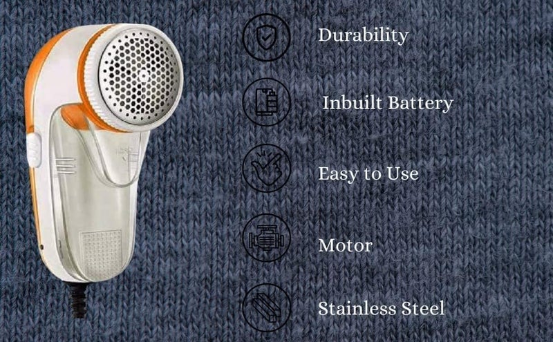 DINACO DINACO Maniya Enterprise Lint Remover for Clothes Electric Shaver for Fabric Quickly Effectively Remove Pilling from Clothes Sweaters Couch Bed Sheets Socks Other Fabrics - Image 5